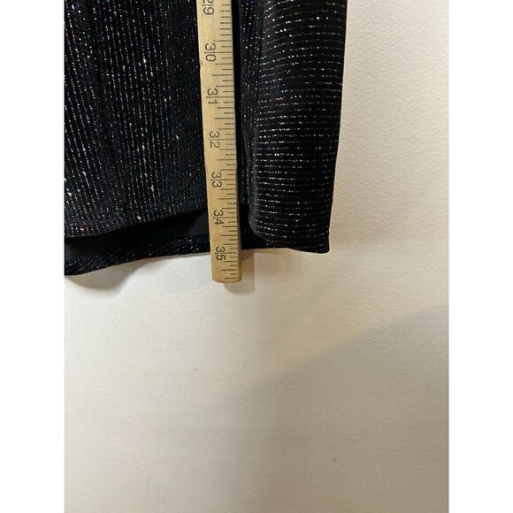 Alter’d State Black Sliver Glitter Holiday Long Sleeve Dress Size Large NWOT - Picture 4 of 7